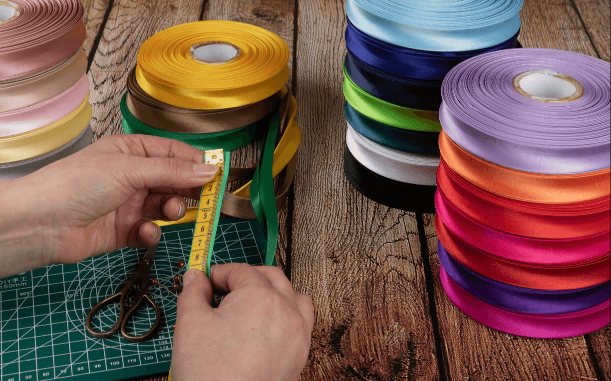 Satin Double Fold Bias Binding 18mm