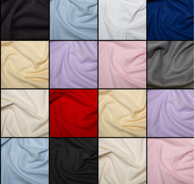 Brushed cotton winceyette flannel fabric