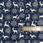 Christmas 100% Cotton Printed Fabric – Festive Winter Craft & Quilting Material (140cm / 55")