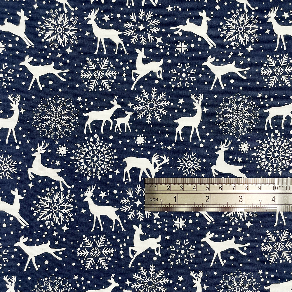 2932.jpeg Christmas 100% Cotton Printed Fabric – Festive Winter Craft & Quilting Material (140cm / 55") - Image 1